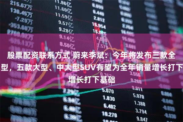 股票配资联系方式 蔚来李斌：今年将发布三款全新车型，五款大型、中大型SUV有望为全年销量增长打下基础